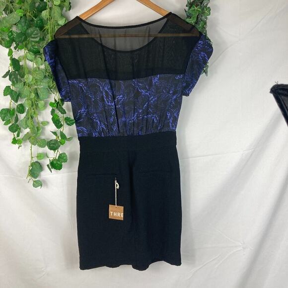 BCBGeneration mesh top color block dress 4 - Picture 4 of 4